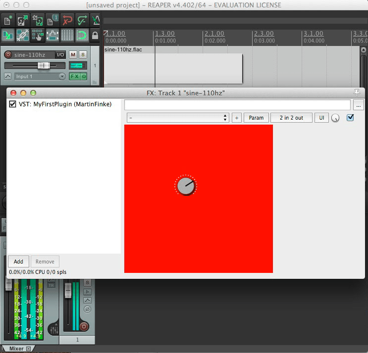 Playing back audio in Reaper